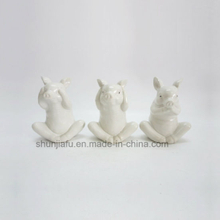 Keramikmaterial - Drei kleine Schweine Weiß und Schwarz