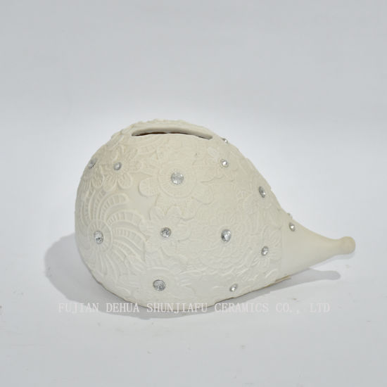 Kleine Schildkröte / Muschel mit künstlichem Kristallkeramik-Sparschwein-Flugzeug für Kindergeschenk