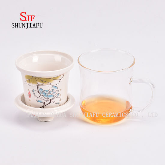 Mehr Stil und Farben Büro Haushalt Blume Teetasse Keramik, 400ml