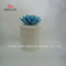 Neue handgemachte runde blaue Blumenschmuckschatulle