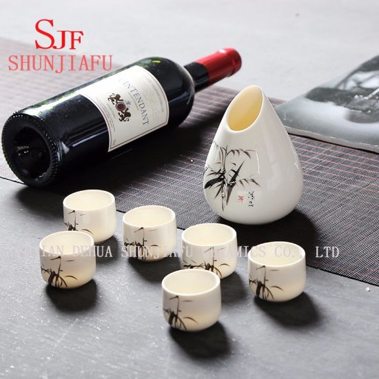 Porzellanweinpot-Weinbecher Keramik-Wein-Weinset
