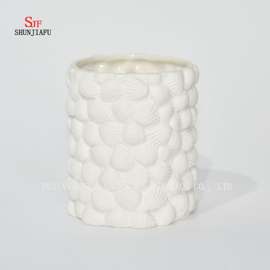 3-teiliges weißes Keramik-Badezimmerzubehörset /, Becher, Seifenschale & Spender