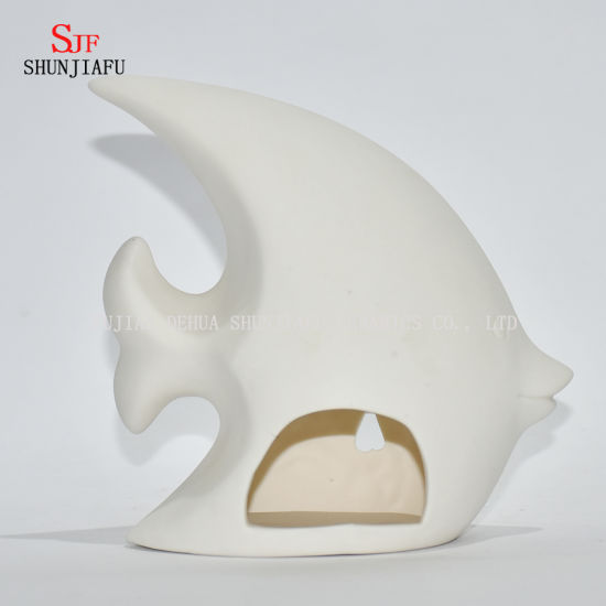 Kleine Fischform; Keramik Design Teelicht Sturm Laterne Kerzenhalter