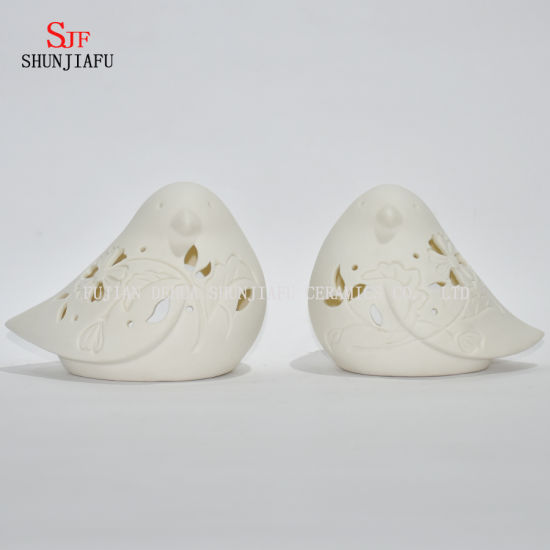 Niedliche Vogelform Keramik Design Teelicht Sturm Laterne - Kerzenhalter / Weihnachtsgeschenk