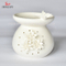 Aroma Lampe Weiß Keramik Ölwärmer Teelichthalter