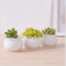 Kreative Desktop-Dekoration Mini Weiß Runde Keramik Blumentopf