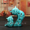 Dekorative Keramik Eule LED, blau mit Well Design