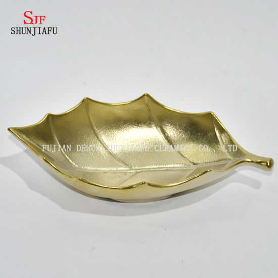 Einzigartige Form, galvanisierte Keramikplatte / Schlangenschalen / Trockenwarenschalen