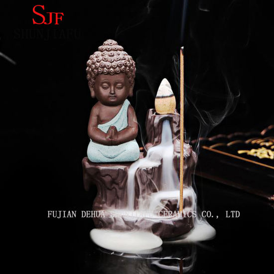 Little Buddha Backflow Weihrauchbrenner Keramik Home Decoration