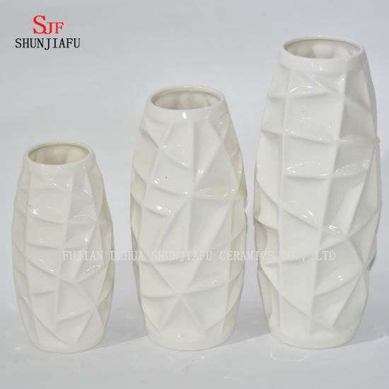Dehua Keramikvase Set - Blumenvase Sortiment - Zeitgenössische Vasen