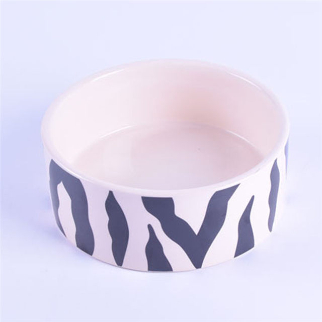 Keramik Pet Feeder drucken schwarze Streifen Muster Keramik Dog Bowl und Cat Bowl
