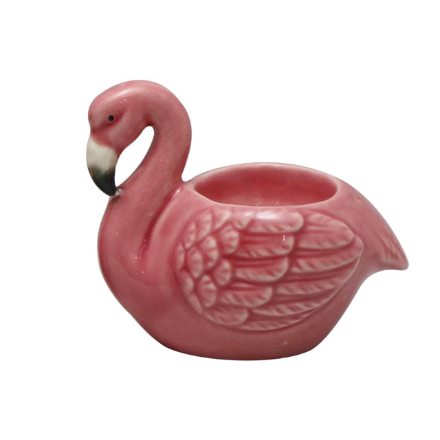 Keramik Pink Flamingo Kerzenhalter