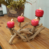 Driftwood Kerzenhalter mit 4pcs Kerzenschalen Tabletop Tee hölzerne Kerzenhalter