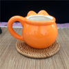 Weiße Keramik Tasse kleine Katze Logo Dessert Keramik Eisschalen Keramik Eis Tasse