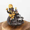 Räucherstäbchen im Wasserfall-Rückfluss-Stil aus Goldkeramik im Ganesha-Stil