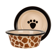 Bowl Bottom Dog Footprints Kreisförmige Keramik Dog Bowl Ceramic Pet Feeder
