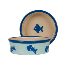 Round Edge Bowl Bottom Printing Fischgrätenbild Keramik Hundenapf Keramik Pet Feeder