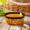 Gelbe Keramik Pet Feeder Runde Keramik Hundenapf