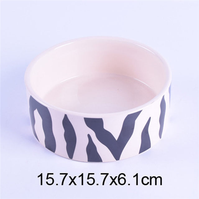 Keramik Pet Feeder drucken schwarze Streifen Muster Keramik Dog Bowl und Cat Bowl