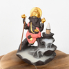 Räuchergefäß im Ganesha-Stil aus roter Keramik mit Wasserfall-Rückfluss