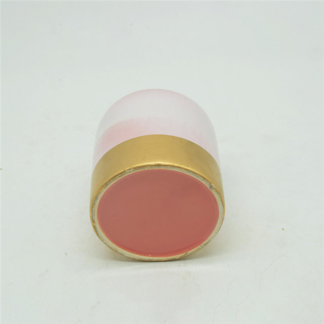 rosa plattierte Rose und Gold gesprenkeltes Design Keramikkerzenbecher