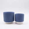 Keramik Blau Rosa Keramik Kerzenbecher Set