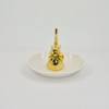 Golden Elephant Shape Hochzeitsdekoration Geschenk Schmuck Tablett Trinket Tray Keramik Ehering Halter