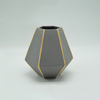 Heimtextilien Dekoration Tischplatte Keramik Vase Desktop Dekoration Polyhedrose Grau Keramik Vase